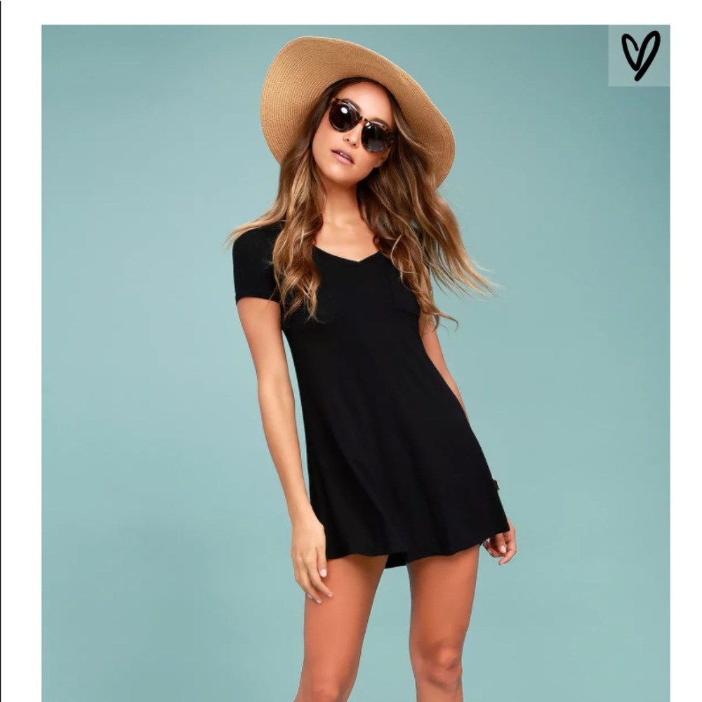 Lulu’s Better Together Black Shirt Dress